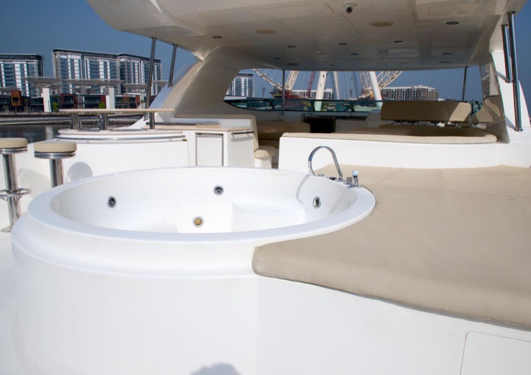 101ft yacht in dubai sea shore